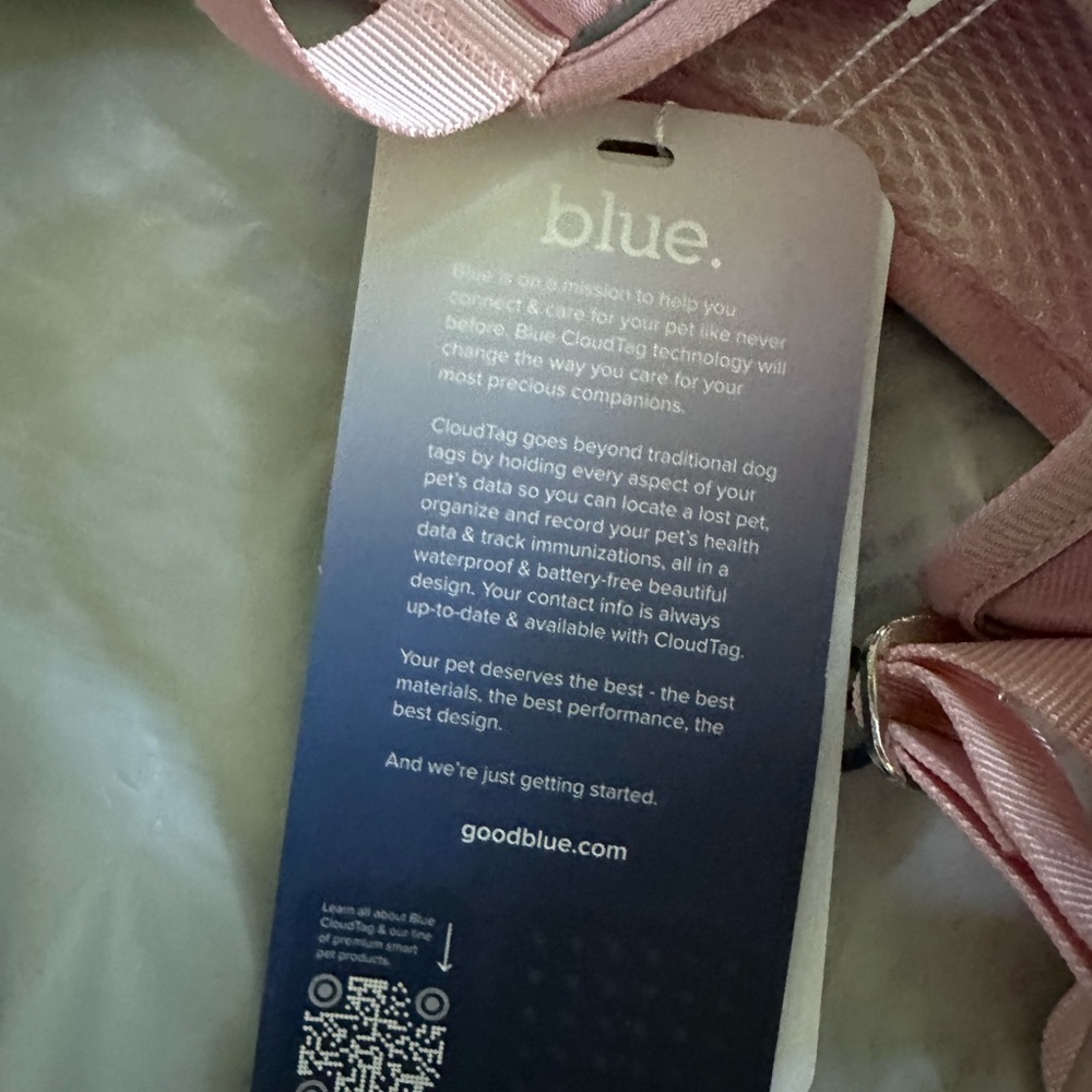 New Blue. Pink Smart Harness with CloudTag XL - Picture 4 of 7